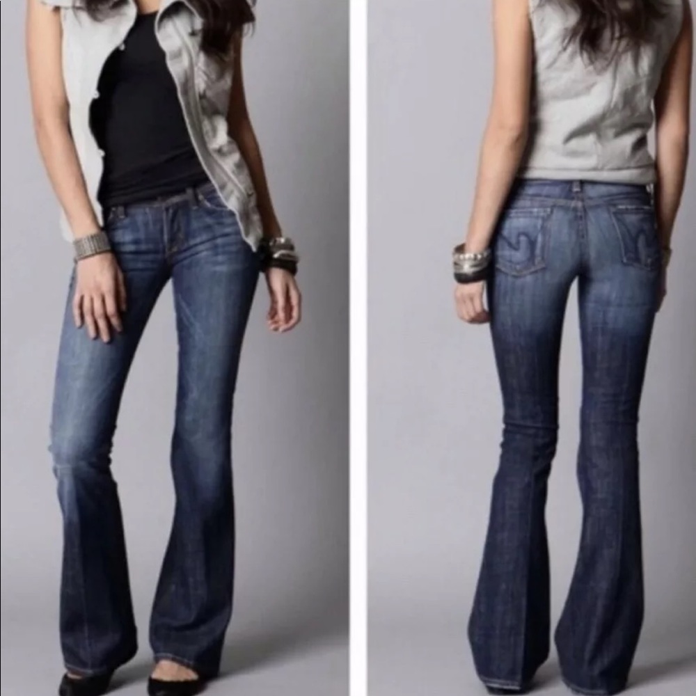 COH Ingrid Low Waist Rise Stretch Flare Denim Jean